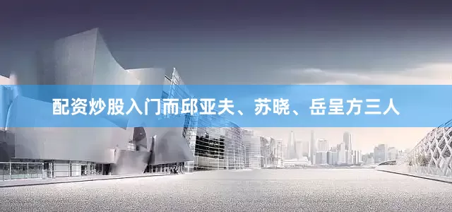 配资炒股入门而邱亚夫、苏晓、岳呈方三人